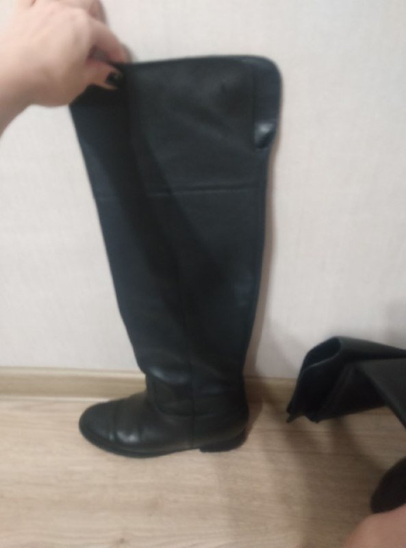 Сапоги-ботфорты итальянские натуральная кожа 37 размер 2