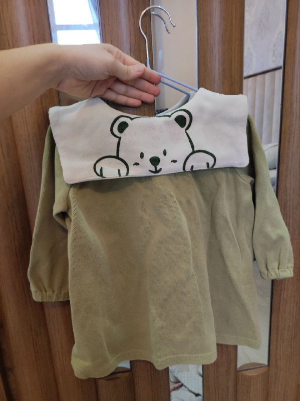 Вельветовое короткое платье детское