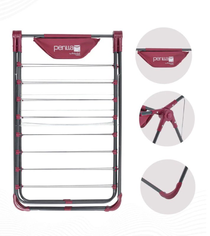 Складная сушилка для белья с сумкой для прищепок 2