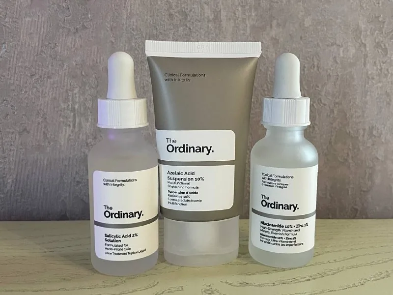 Средства The Ordinary: Salicylic Acid, Azelaic Acid, Niacinamide