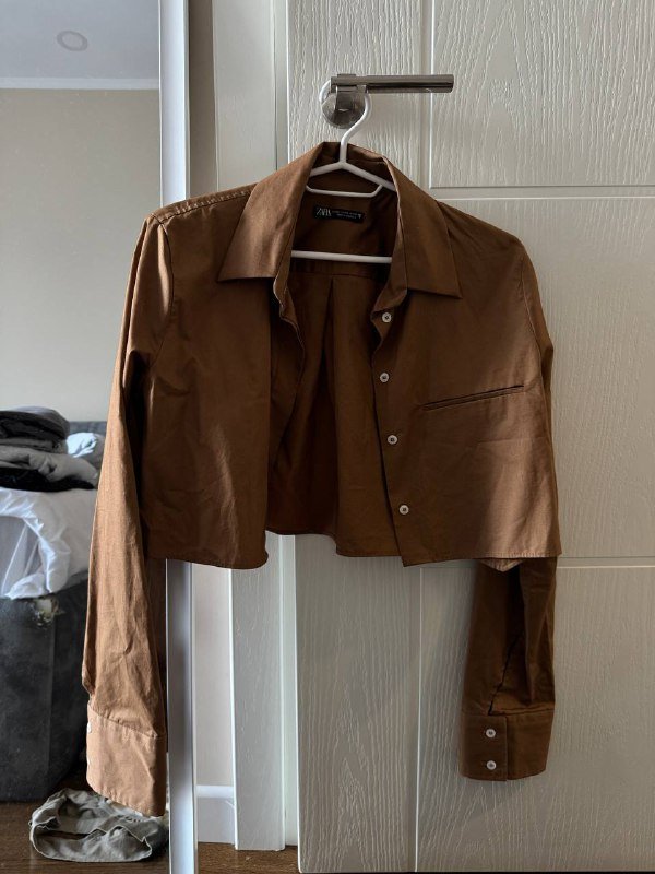 Укороченные рубашки Zara, длинная оверсайз рубашка