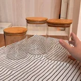 Стеклянные емкости для хранения с бамбуковыми крышками 4