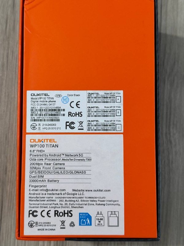 OUKITEL WP100 Titan смартфон 5G, 16ГБ+512ГБ 4