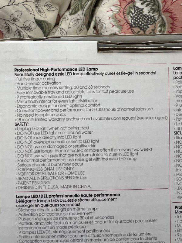 ESSIE GEL профессиональная LED лампа для гель-лака 3