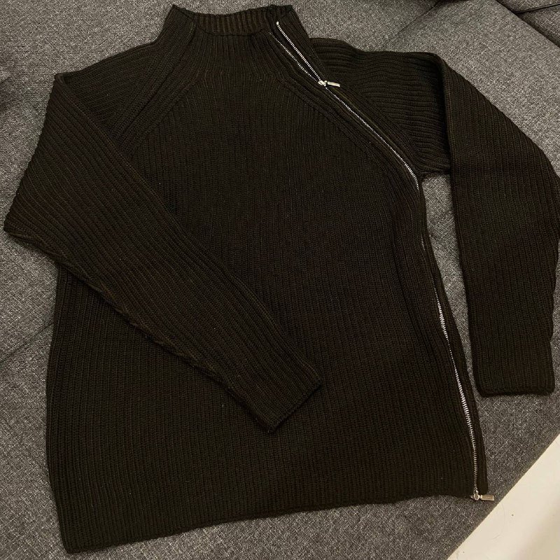 Винтажный свитер Hugo Boss с молнией, шерсть, размер L