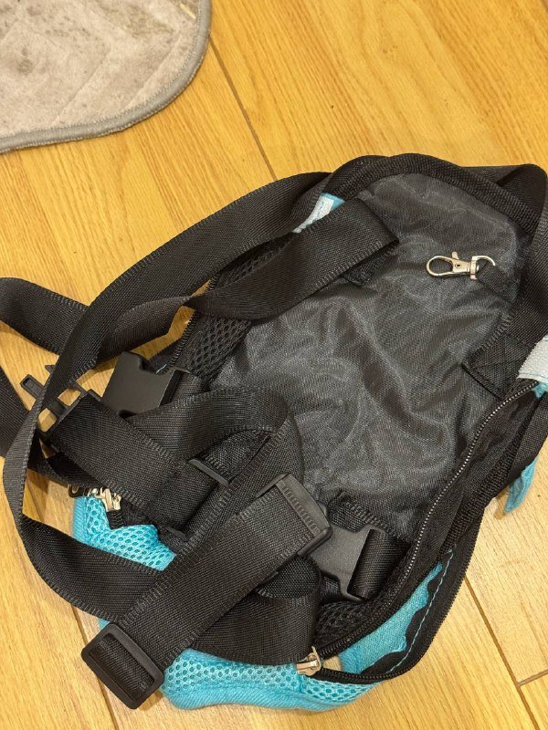 Рюкзак-переноска для собак 2-3 кг голубой размер S 4