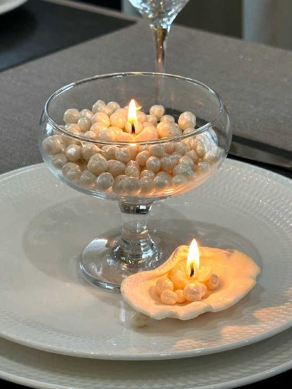 Свечи жемчуг новые