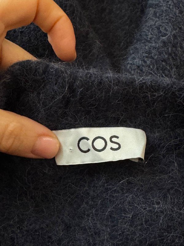 Теплый свитер-платье COS пыльно синий, размер М 4