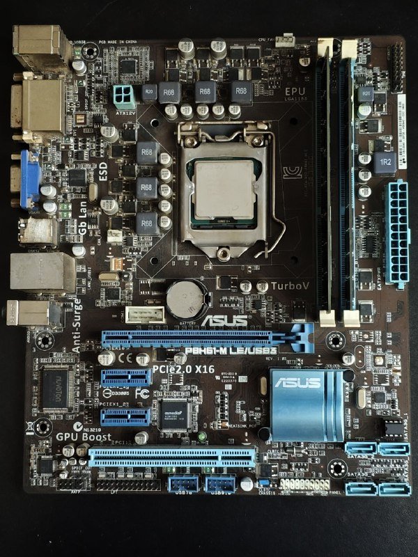 Материнская плата P8H61-M LE/USB3, процессор I5-3330, оперативная память 16ГБ DDR3, видеокарта RX 460 4GB, куллер Intel, куллер 2E-AC120ZP-RGB