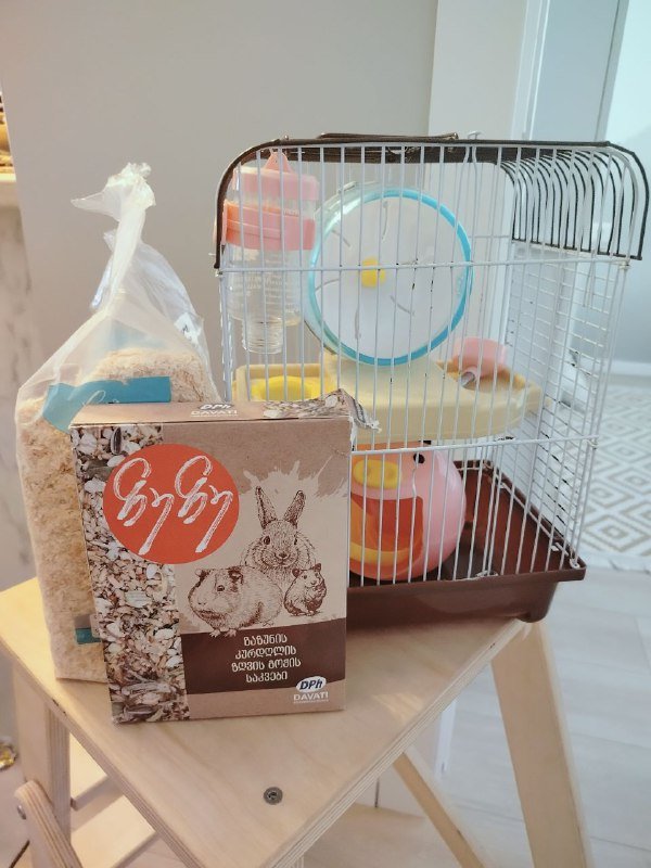 Стартовый набор для хомяка с колесом, домиком и кормом