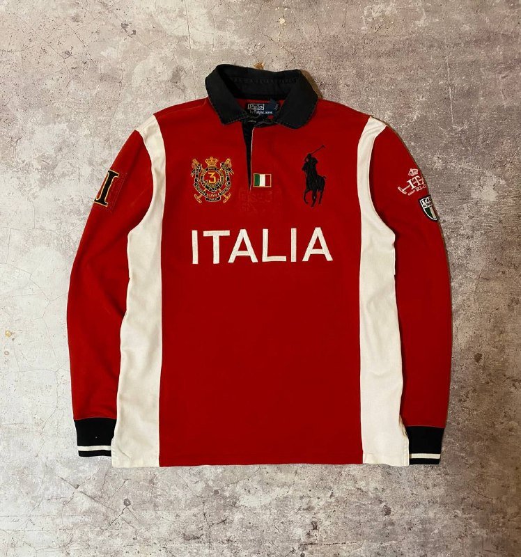 Мужская рубашка поло Italia красная