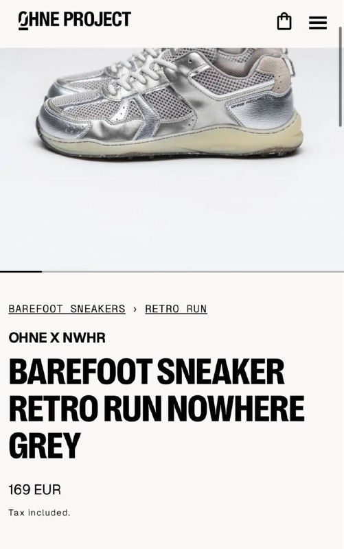 Кроссовки OHNE PROJEKT RETRO RUN NOWHERE GREY размер 44 5