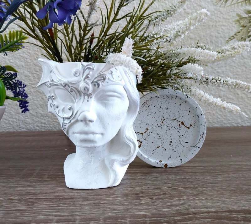 Фигурки из цемента для декора и горшки для суккулентов 2