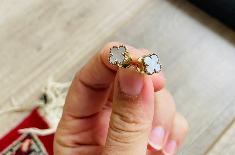 Сережки бижутерия серебро под золото, Bvlgari, Van Cleef& Arpels 3