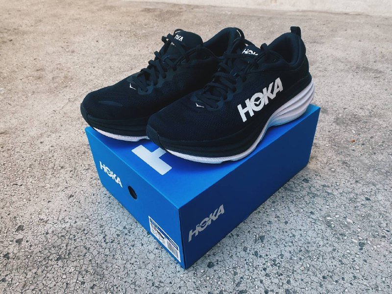 Кроссовки Hoka Bondi 8 черные размер 46