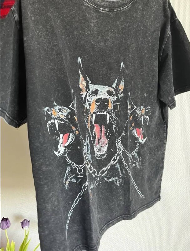 Футболки оверсайз: Доберман, черные 2