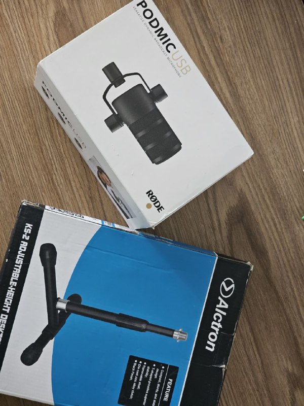 Rode PodMic USB, новый микрофон, металлическая подставка 6
