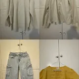Пакет женской одежды, пальто Uniqlo, шарф 2