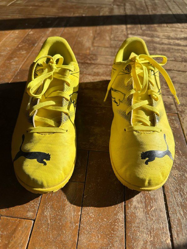 Жёлтые бутсы Puma размер 38,5 4