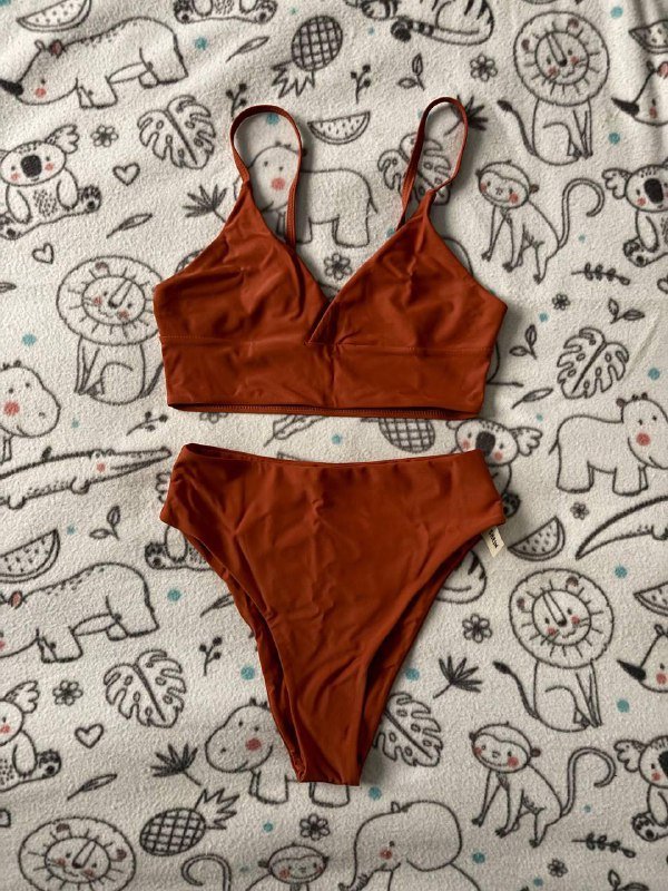 Купальник раздельный Shein терракотовый XS