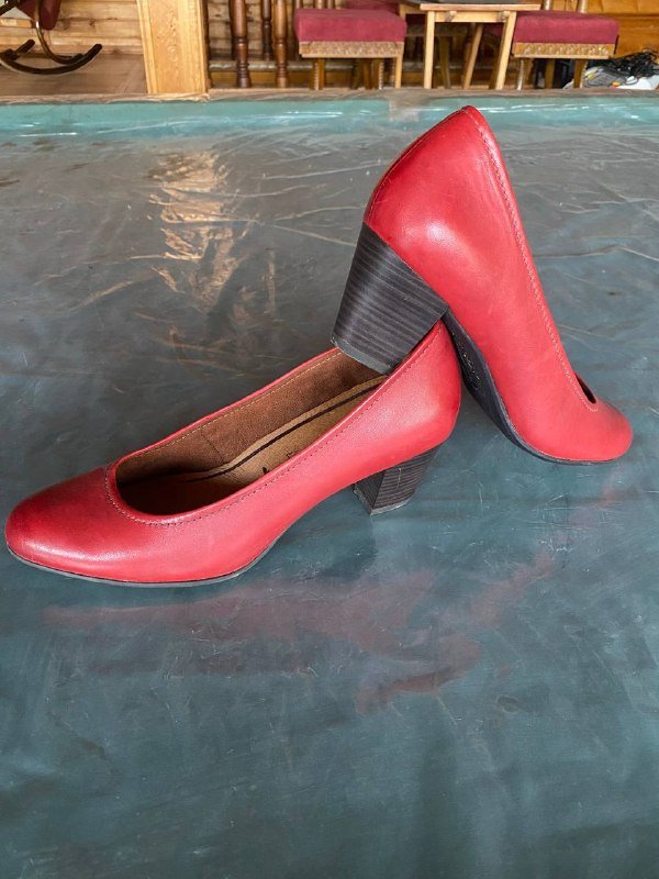 Туфли Tamaris 41 размер натуральная кожа каблук