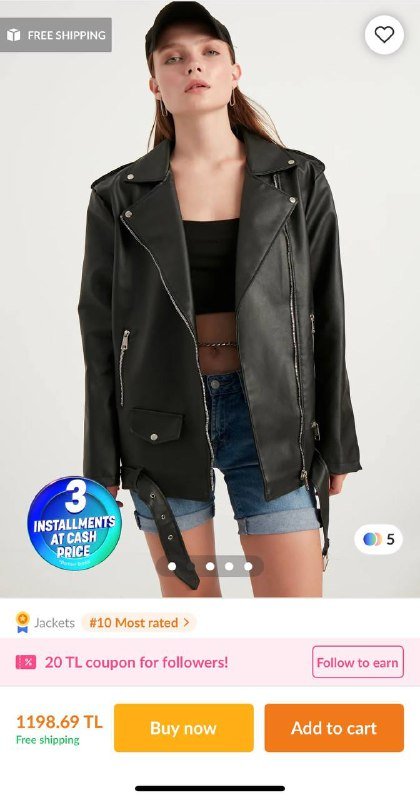 Женская кожаная куртка 3XL 2