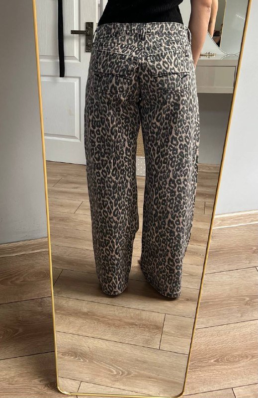 Джинсы леопардовые размер М 3