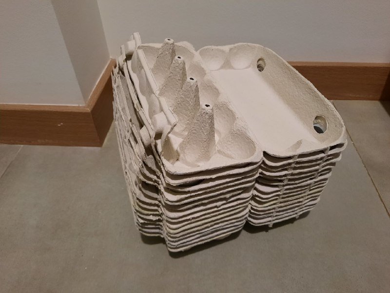 Ячейки для 10 яиц из пульперкартона, 15 упаковок