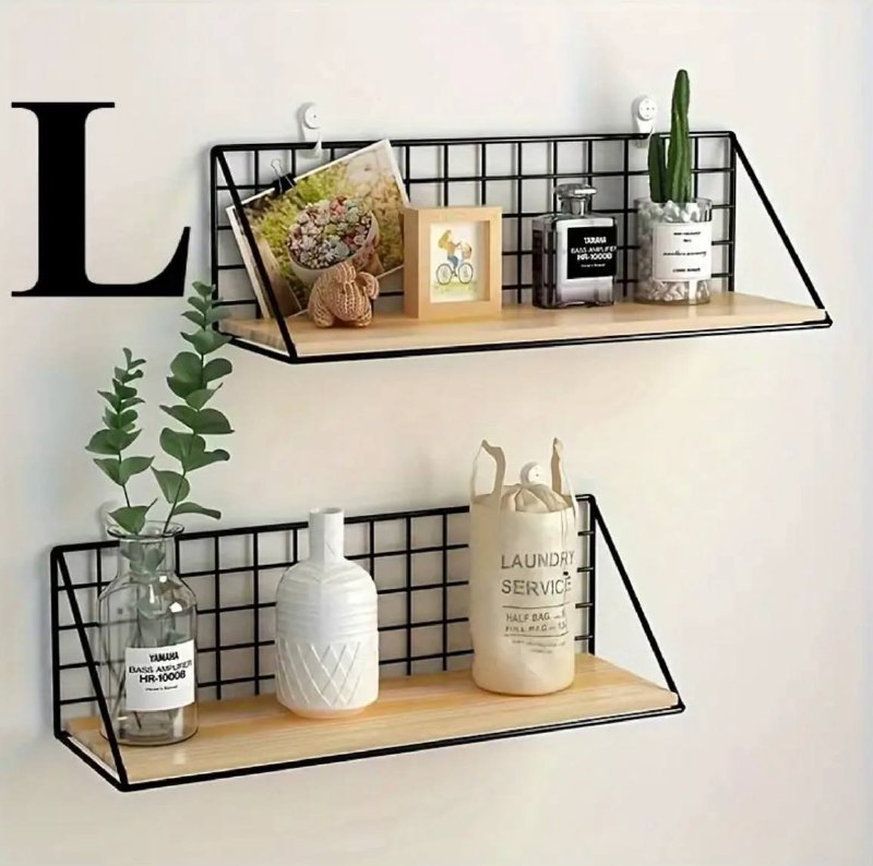 Настенная полка 14x11x35 см с двумя видами крепления 2