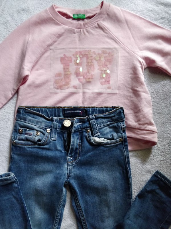 Пакет фирменных вещей Zara, Benetton, Tommy Hilfiger для девочки