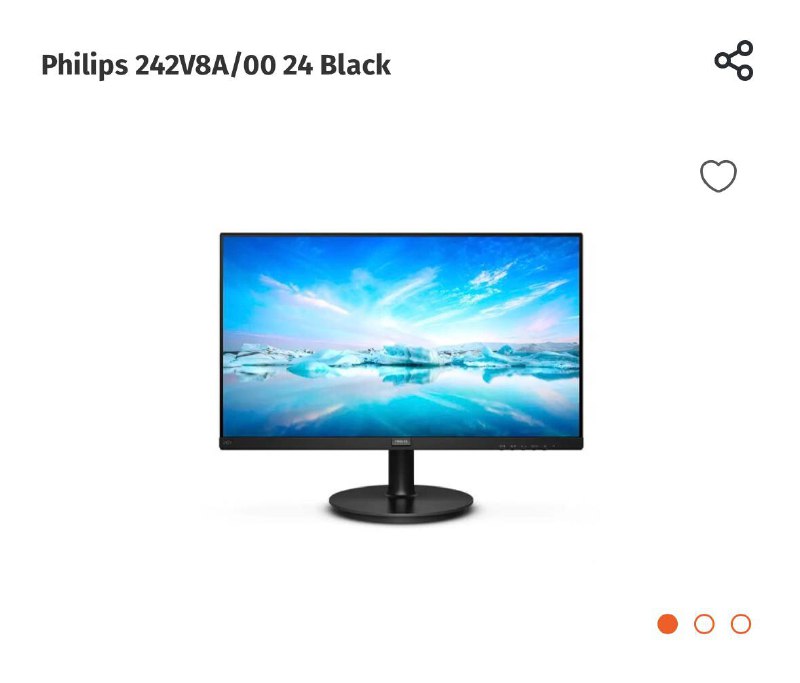 Монитор PHILIPS 242V8A/00 24 Black, игровое кресло Vonesse
