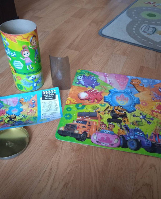 Пазл Турбозавры 3+, Пазл Турбозавры в банке 40 деталей 3