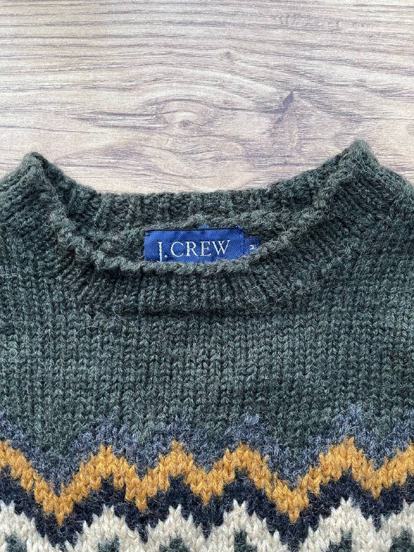 Винтажный свитер J Crew мужской размер М из шерсти 3