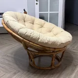 Плетёное кресло с подушкой 3