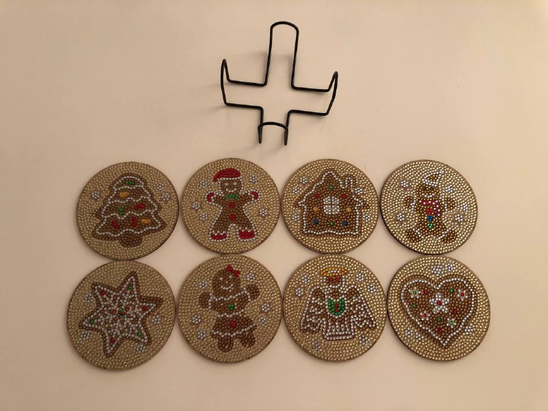Подставки для стаканов и кружек из страз, 8 шт.