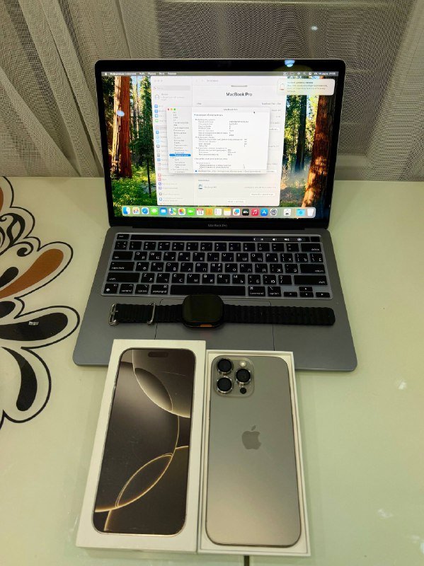iPhone 16 pro max 256, MacBook Pro 13 M1 8/256, Apple Watch Ultra 2 black