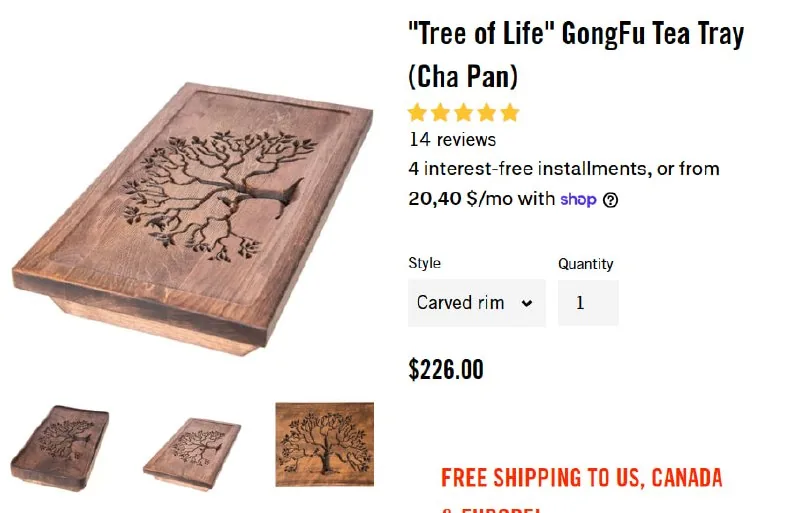 Гунфу чайный поднос Tree of Life 1