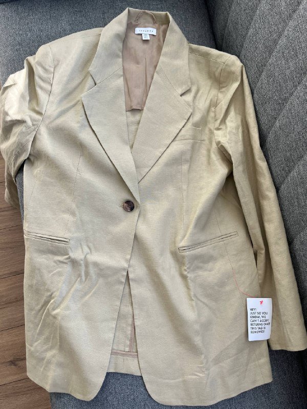 Льняной пиджак Topshop, блузка Whistles 3