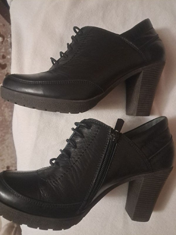 35 размер кожаные женские туфли на каблуке