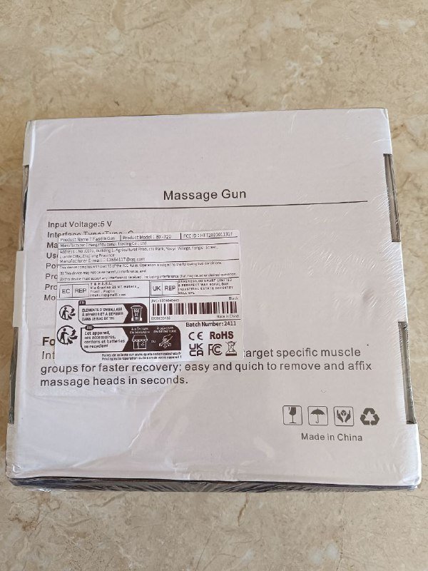 Вибро массажер с 4 насадками, перезаряжаемый, сенсорный 3