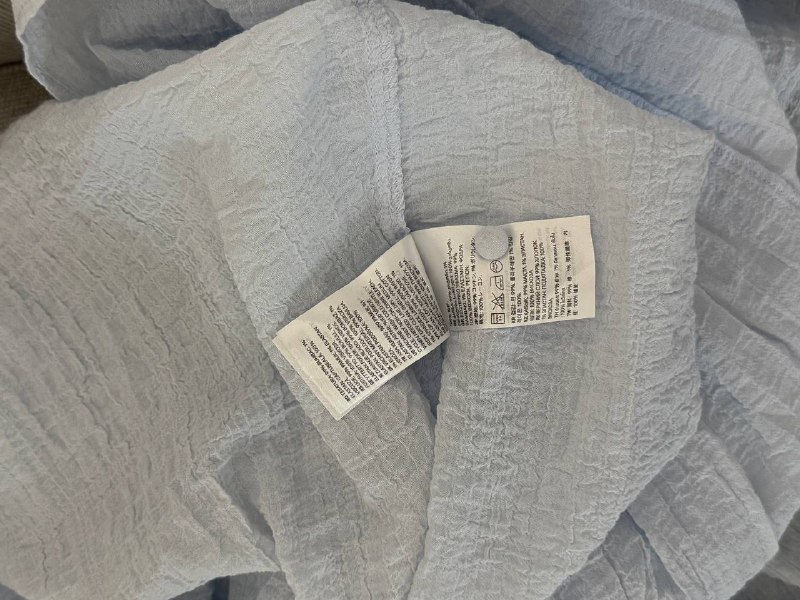 Платье H&M женское голубое хлопковое 8