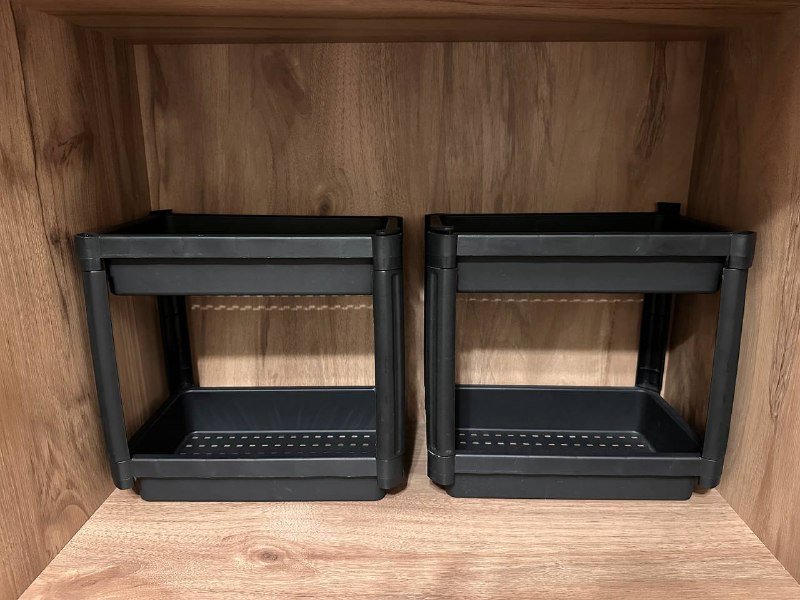 Этажерка черная в 3 яруса, Органайзер подвесной в шкаф 3