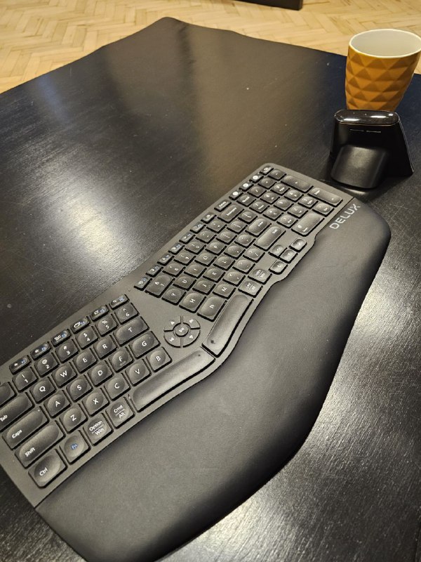 DeLUX Ergonomic Wireless Keyboard, Ergonomic Mouse 4