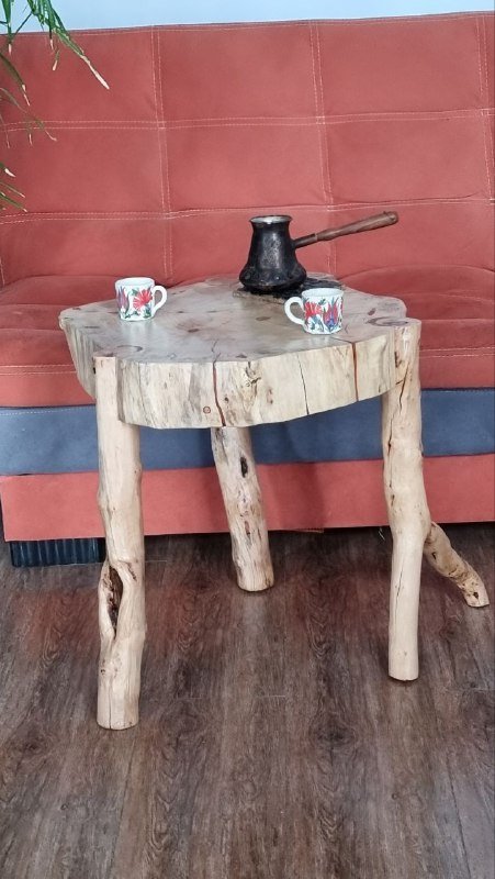 Журнальные столики из дерева, диаметр 54 см 2