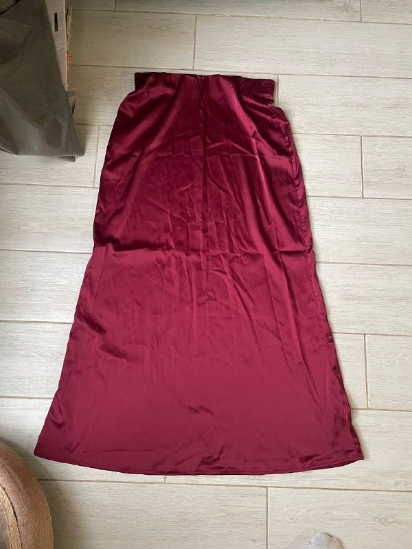 Юбка миди винная на резинке