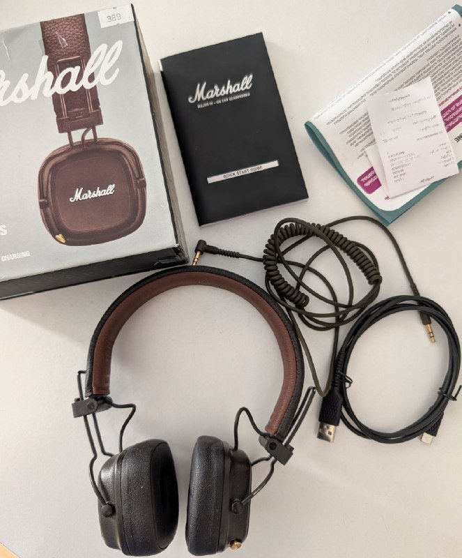 Наушники Marshall Major 4 полный комплект