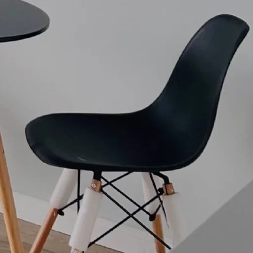 Black plastic chairs
