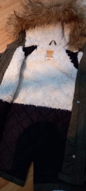 Красное пальто, пальто Коттон, зимняя детская парка 7