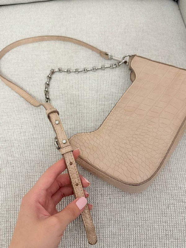 Сумка MANGO бежевая с цепочкой 2