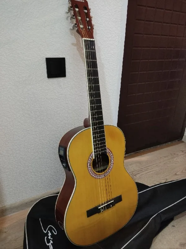 Classical guitar with pickup and truss rod 1